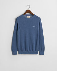Cotton Piqué Crew Neck Sweater