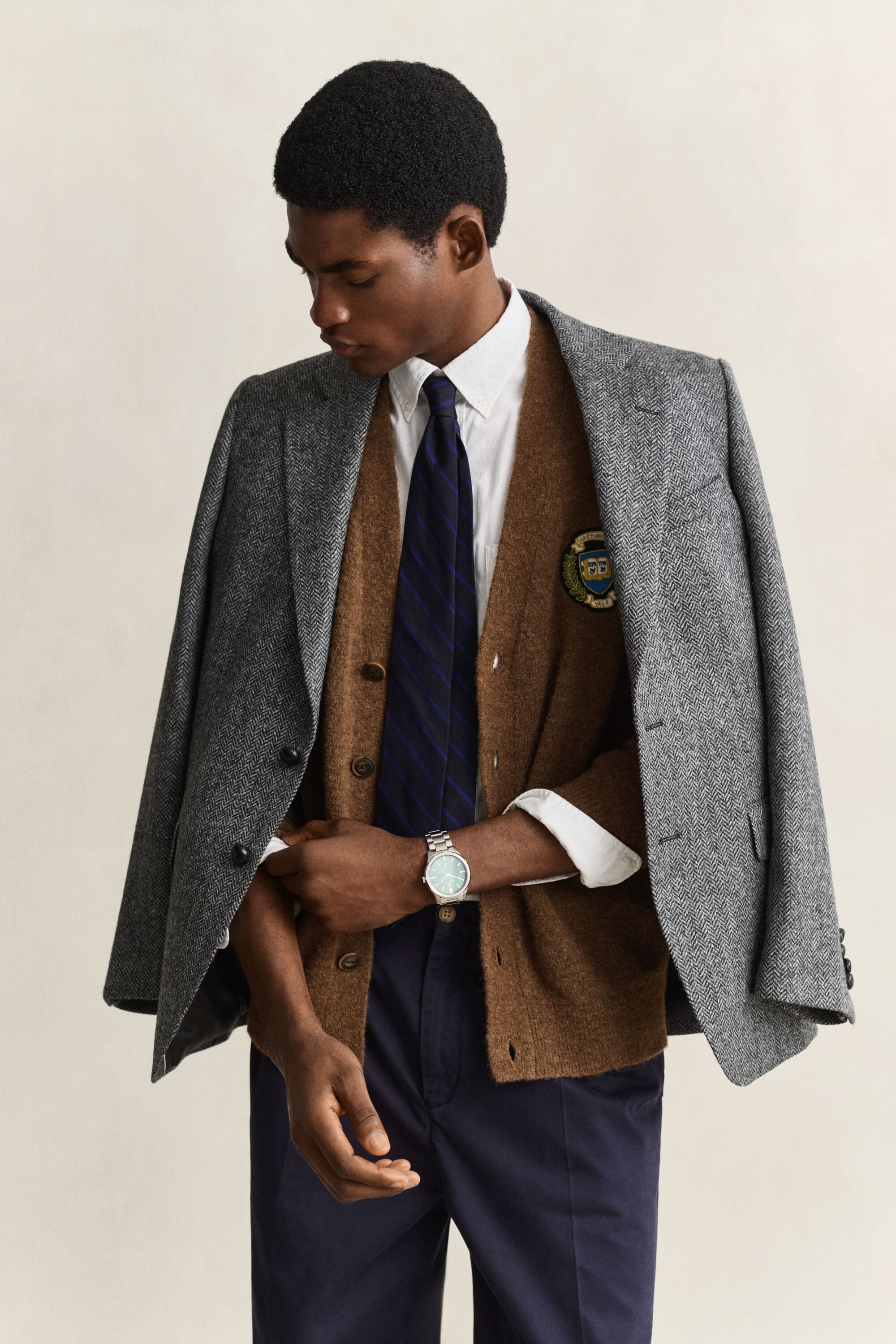 Gant x Yale Brushed Wool Cardigan