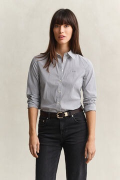 Striped Poplin Shirt — EVENING BLUE 8