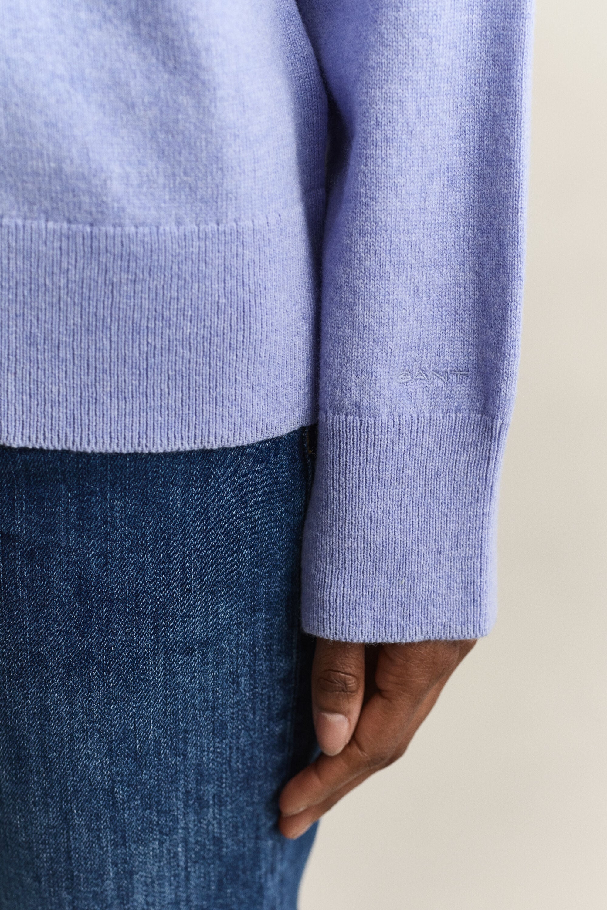 Superfine Lambswool Mock Neck Sweater