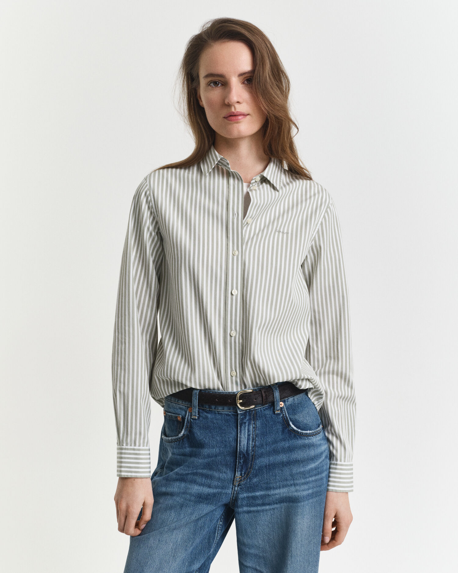 Regular Fit Classic Striped Poplin Shirt