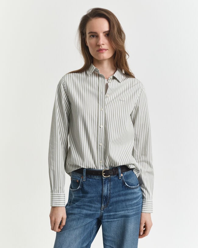 Regular Fit Classic Striped Poplin Shirt