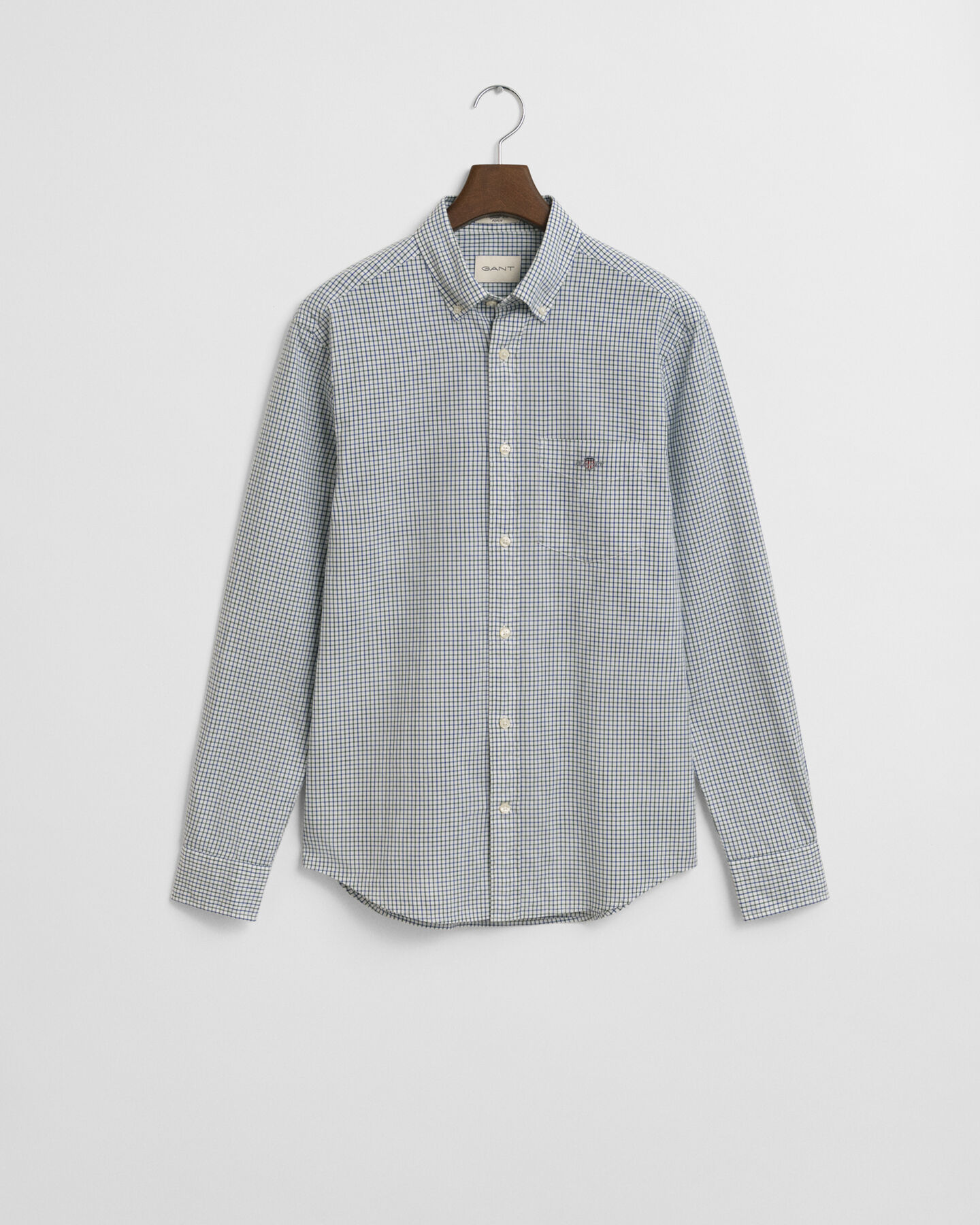 Regular Fit Micro Checked Classic Poplin Shirt