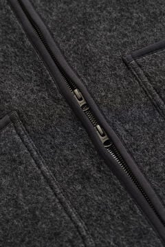 Fleece Vest — CHARCOAL MELANGE 2