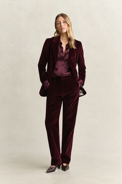 Tailored Velvet Pants — DARKENED WINE 7
