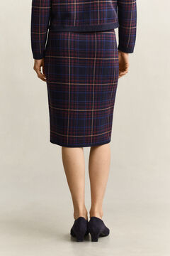 Checked Skirt — EVENING BLUE 2