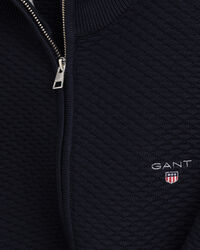 Triangle Texture Full-Zip Sweater