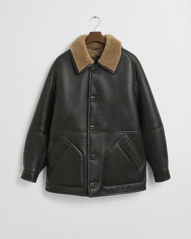 Worn-In Leather Shearling Jacket