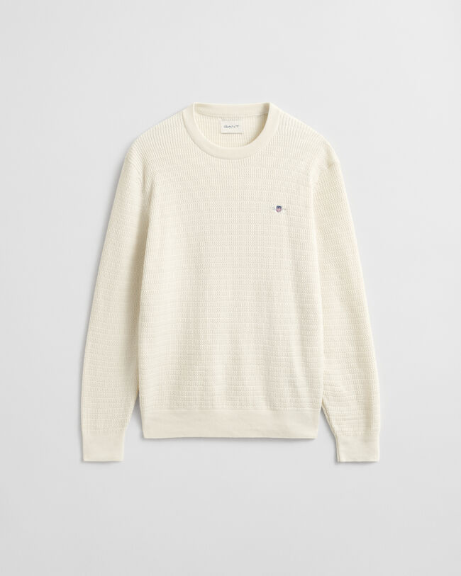 Mini Cable Knit Crew Neck Sweater