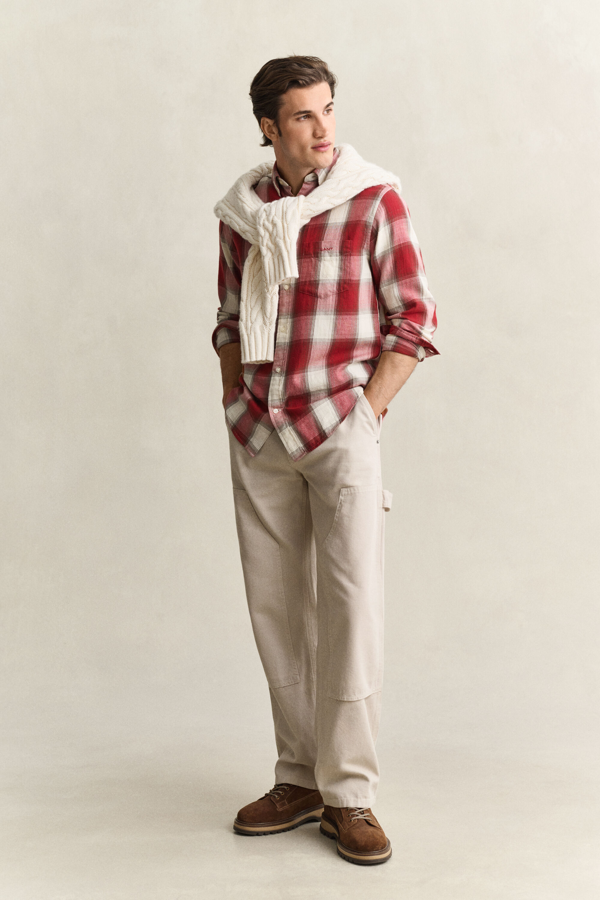 Checked Windblown Flannel Shirt