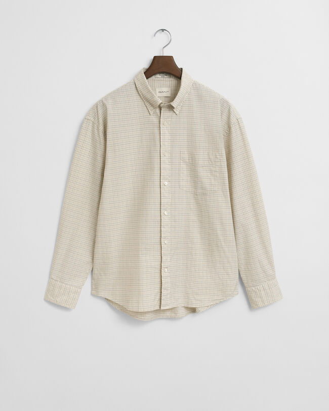 Oversized Fit Checked Luxury Oxford Shirt
