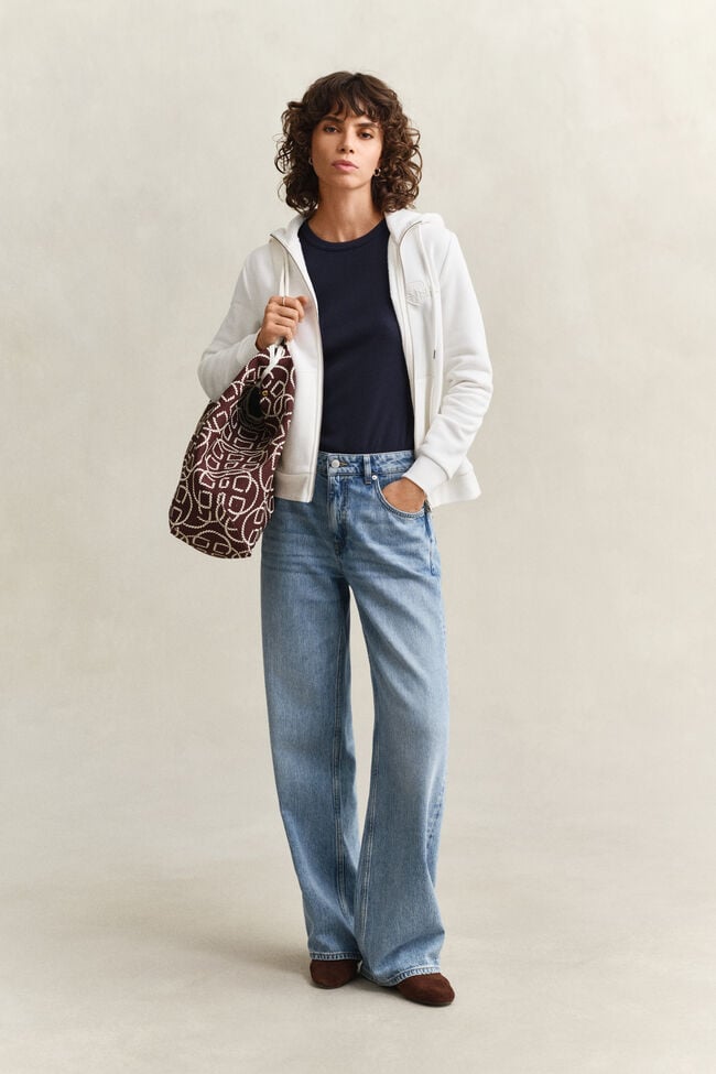 Tonal Shield Zip Hoodie