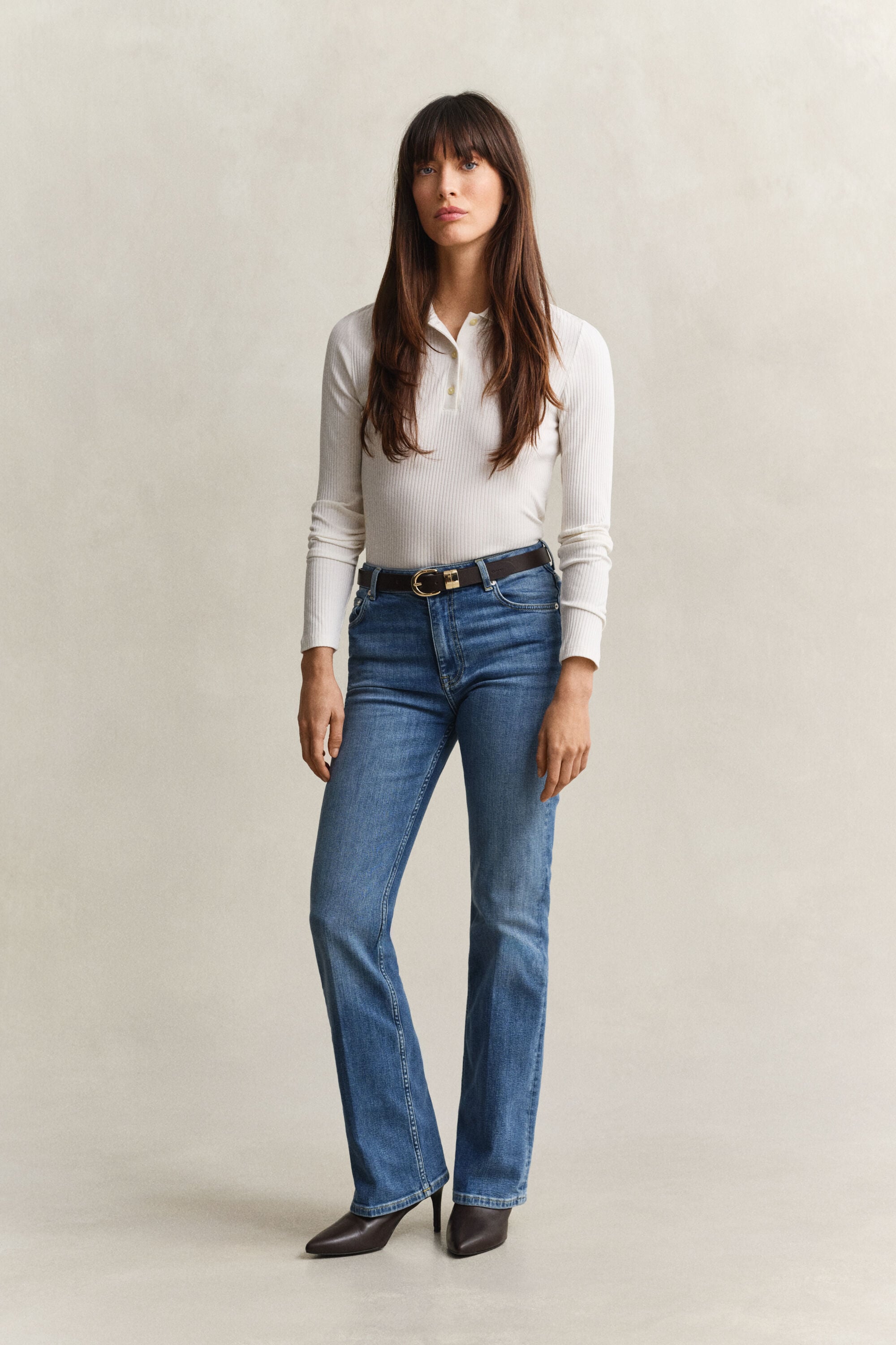 Slim Flared Stretch Jeans
