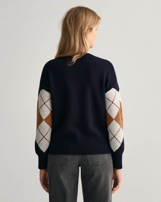 Argyle Crew Neck Sweater