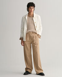 Striped Cotton Rib Crew Neck Sweater