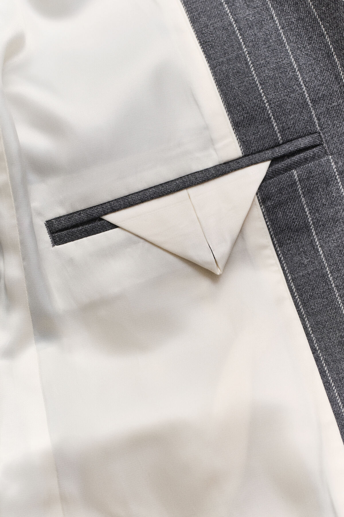 Pinstripe Club Blazer — CHARCOAL MELANGE