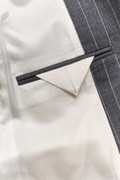 Pinstripe Club Blazer — CHARCOAL MELANGE 3