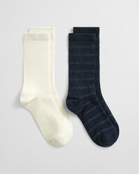 2-Pack Metallic Striped Socks Gift Box