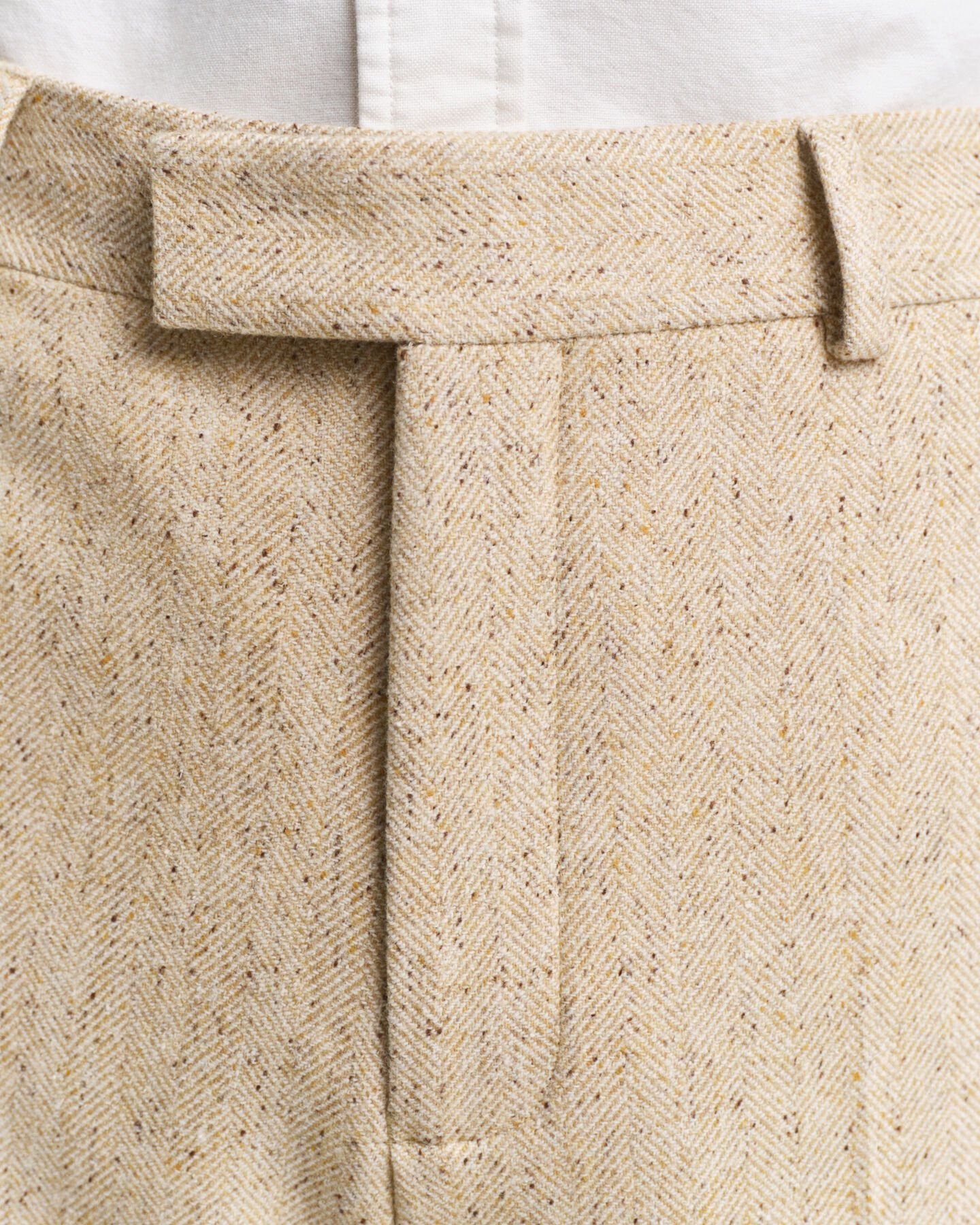 Relaxed Fit Nepps Herringbone Suit Pants