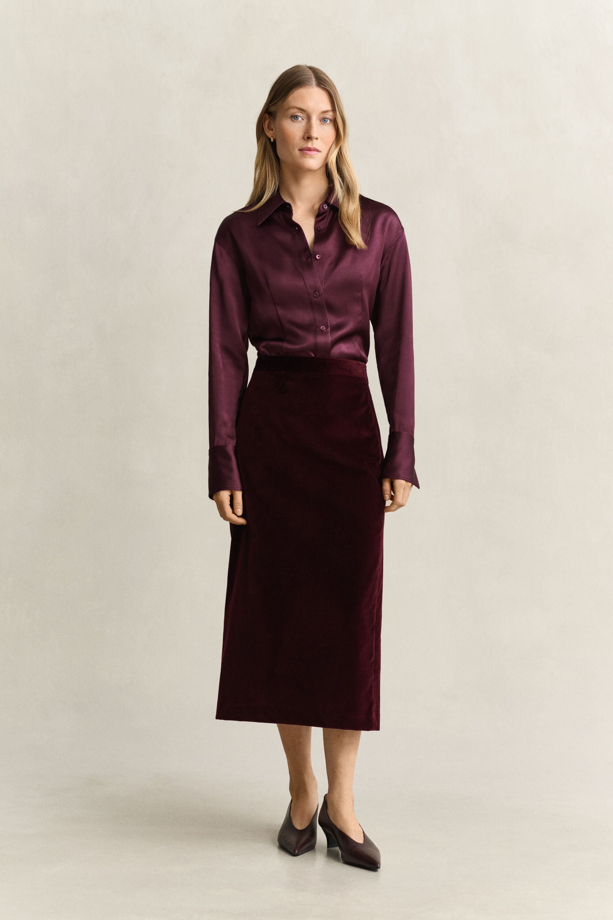 Velvet Pencil Skirt
