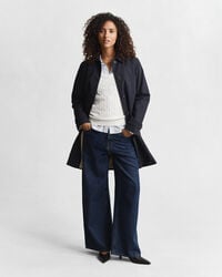 Stretch Cotton Cable Knit V-Neck Sweater