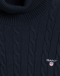 Cotton Cable Turtleneck Sweater