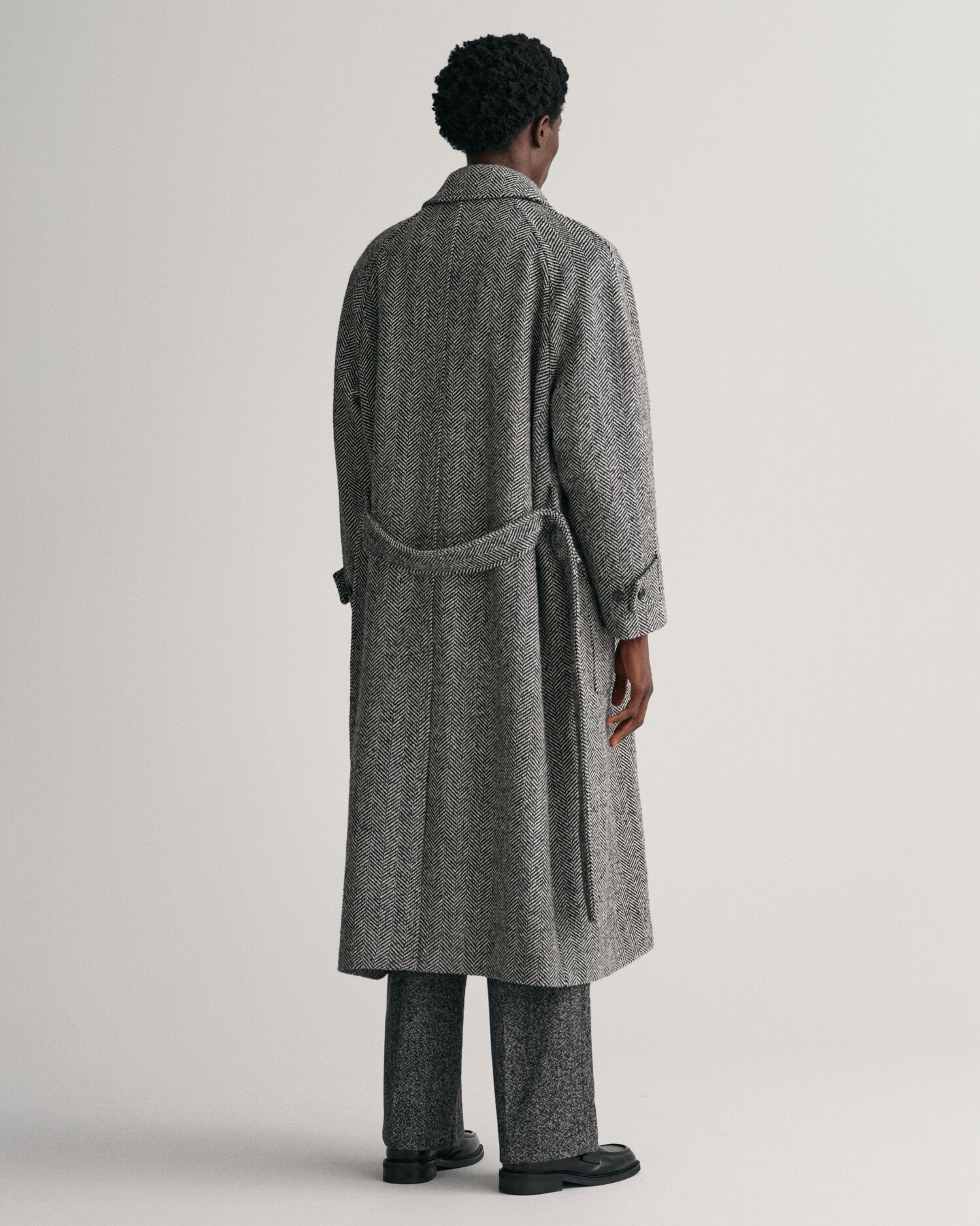 Balmacaan Wool Coat