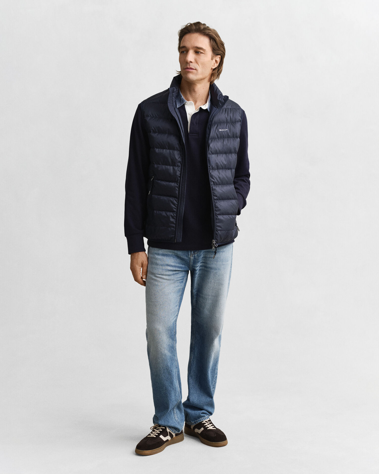 Light Down Vest — EVENING BLUE