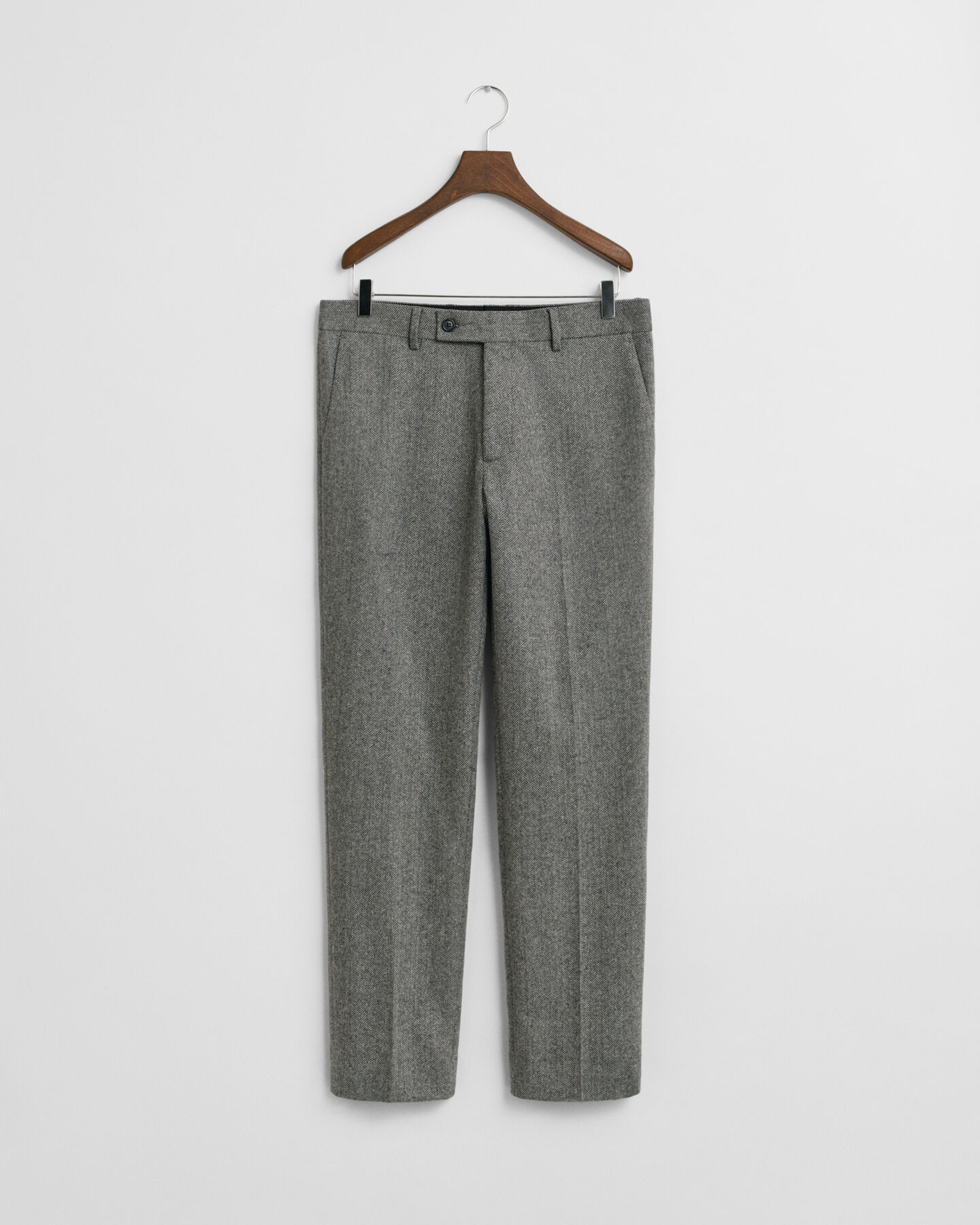 Slim Fit Flannel Herringbone Suit Pants