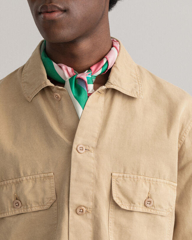 Garment-Dyed Overshirt