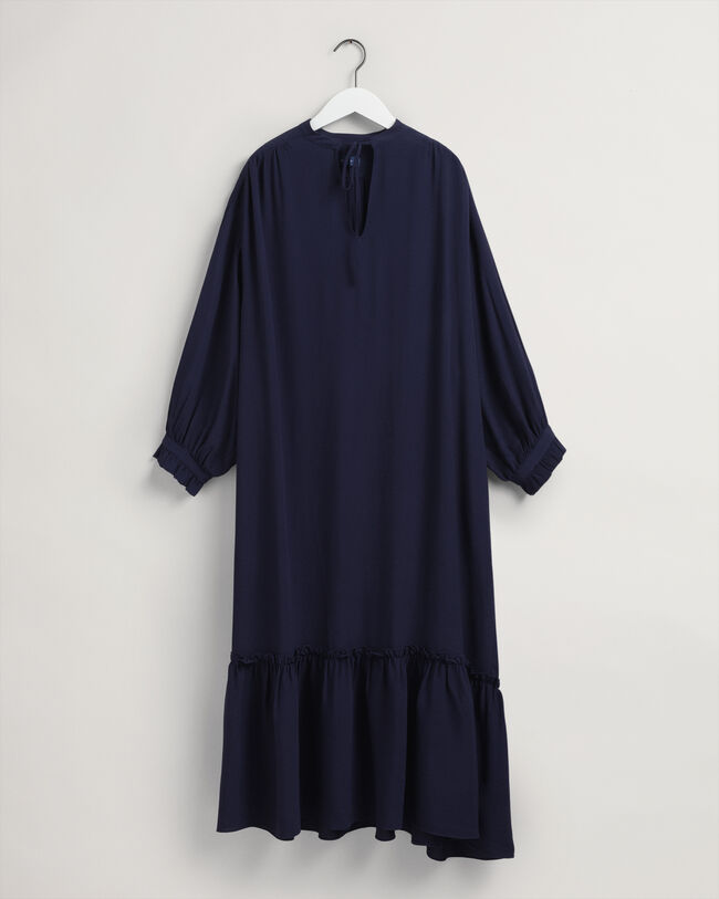 COS, Dresses, Cos Navy Ruffle Bell Sleeve Dress