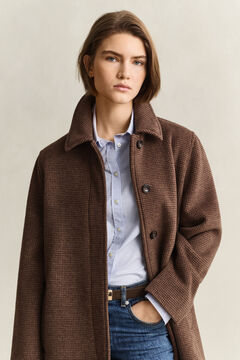 Wool Blend Car Coat — DEEP BROWN 6