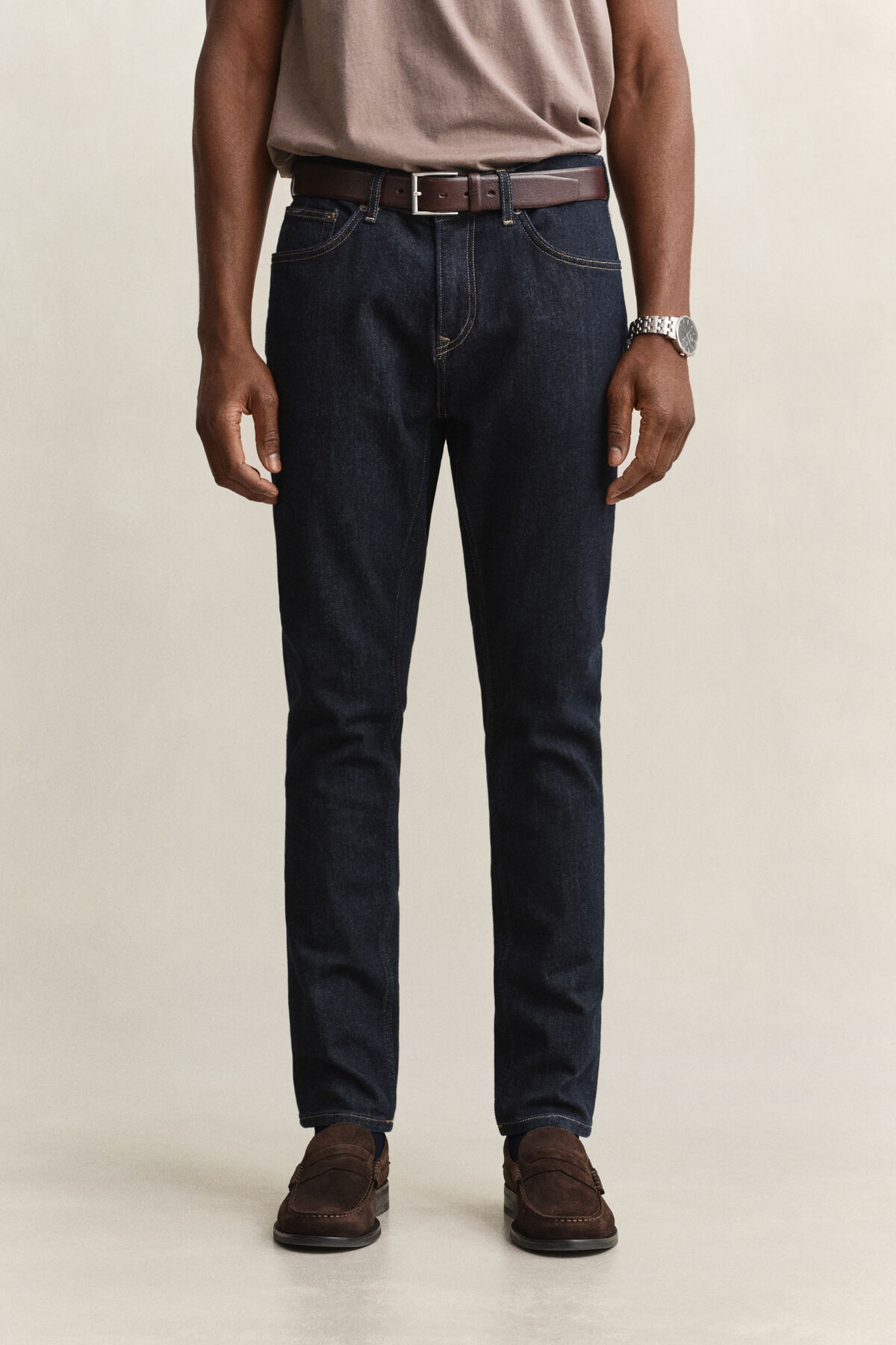 Slim Clean Wash Jeans — DARK BLUE