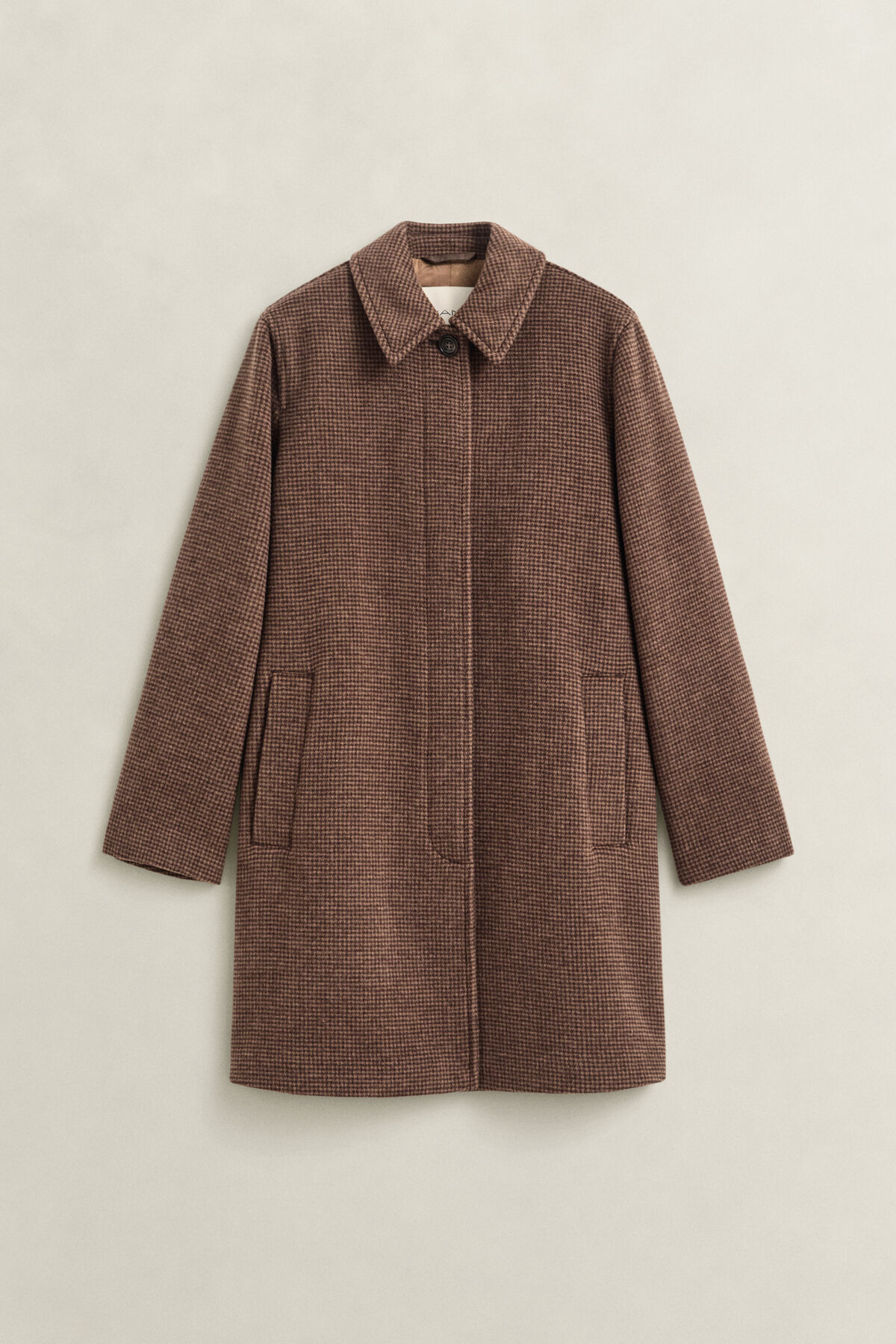 Wool Blend Car Coat — DEEP BROWN