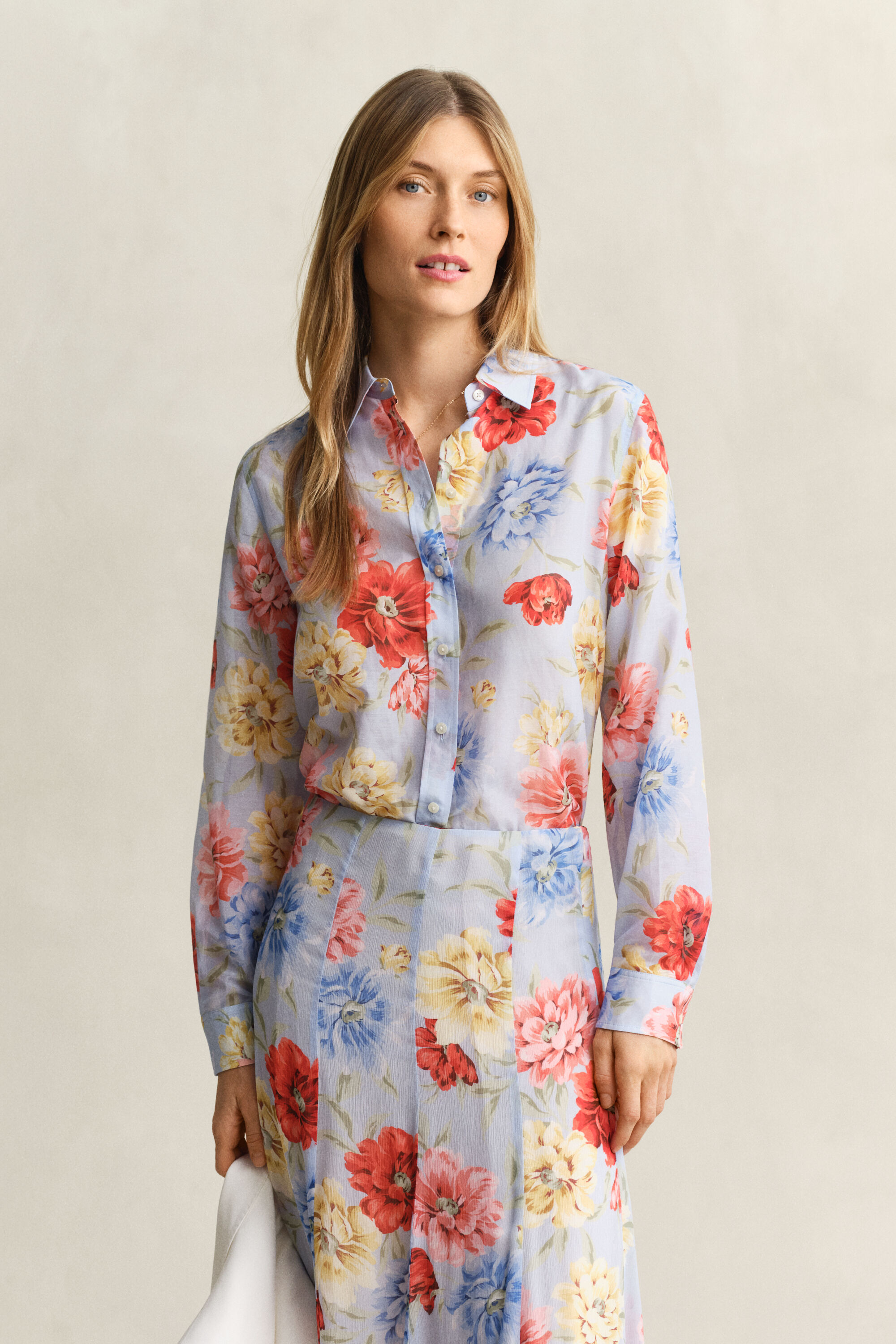 Floral Cotton Silk Shirt