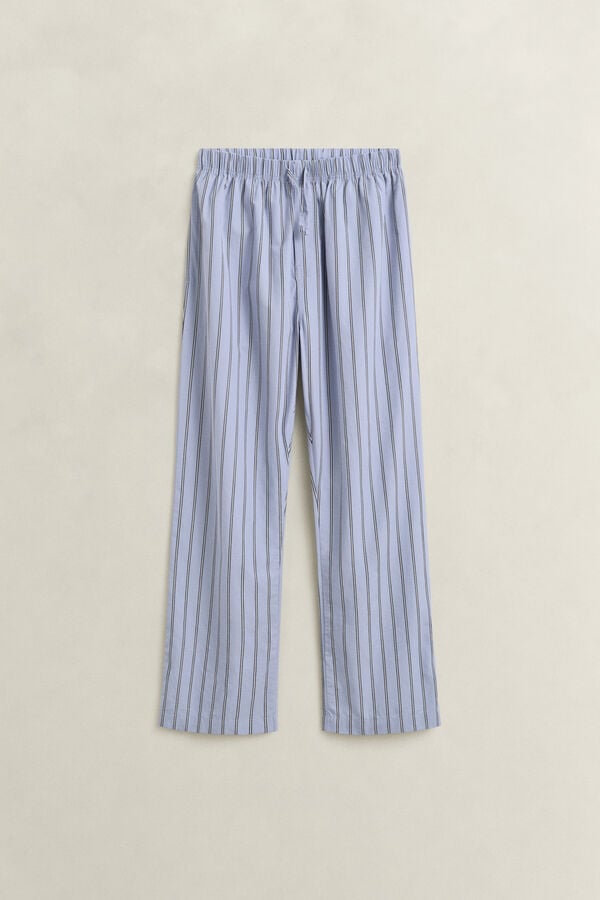 Striped Poplin Pajama Pants — LAVENDER BLUE