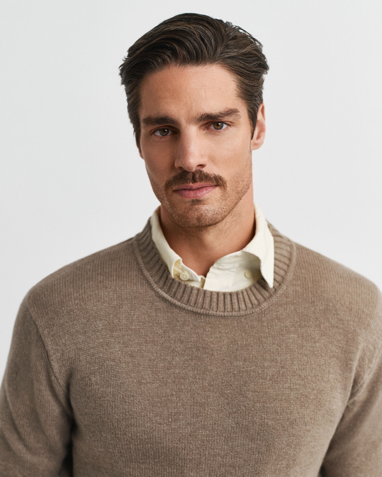 Cashmere Blend Crew Neck Sweater