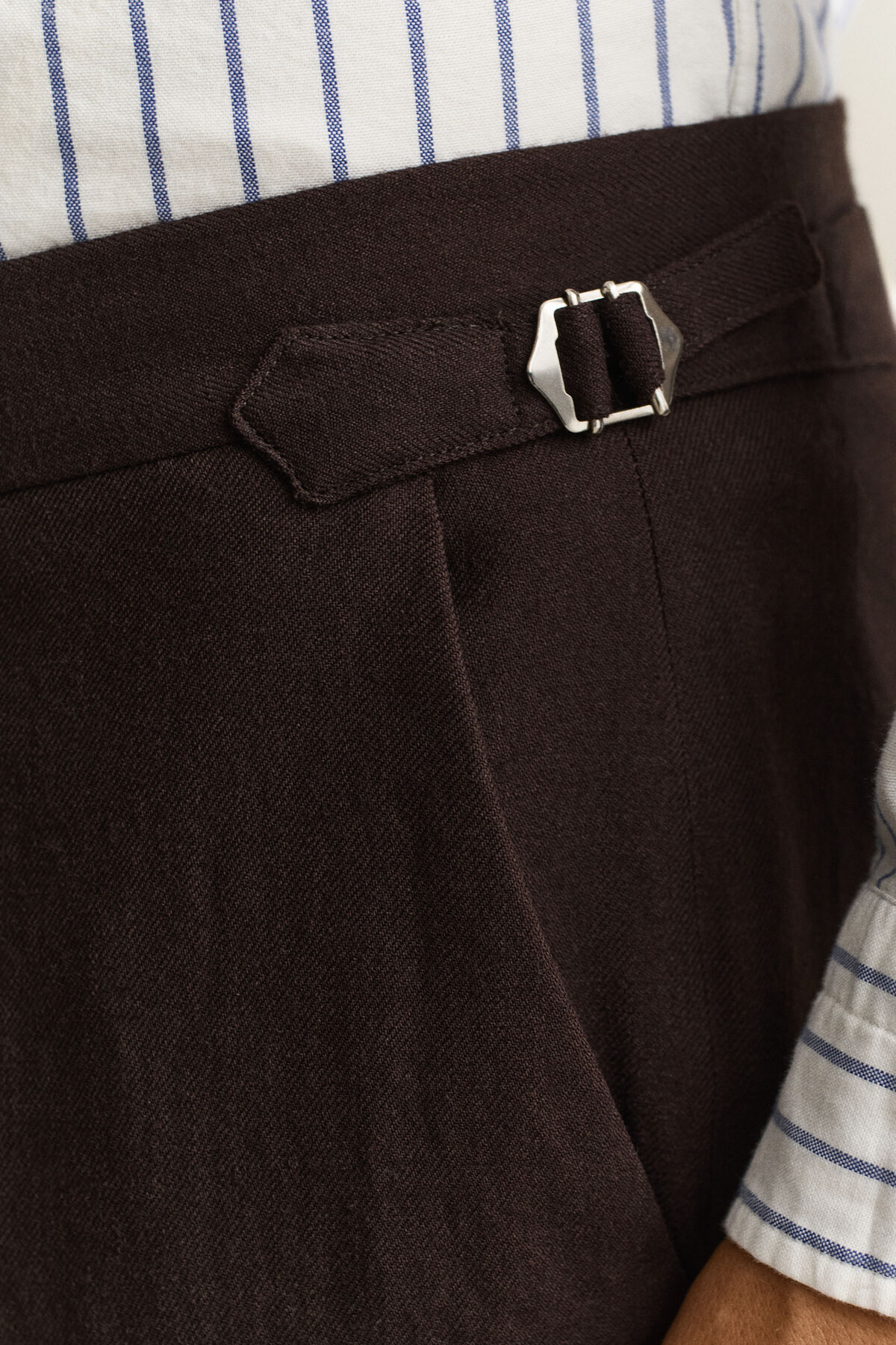 Wool Suit Pants — SHADOW BROWN