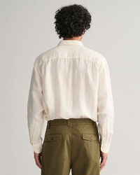Relaxed Fit Garment-Dyed Linen Shirt