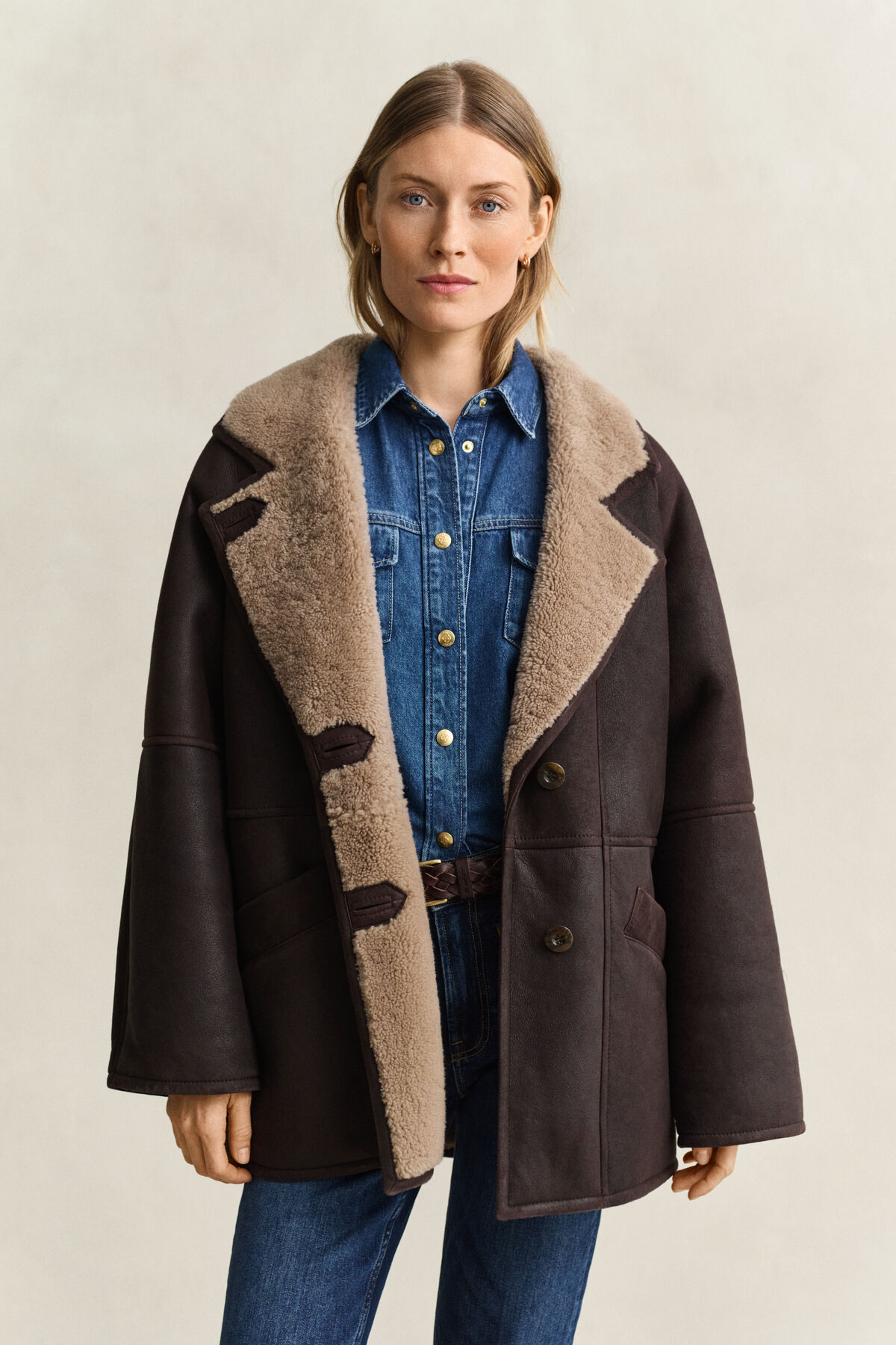 Shearling Jacket — DEEP BROWN