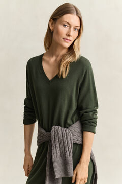 Extra Fine Merino Wool Dress — MOSSY GREEN 3