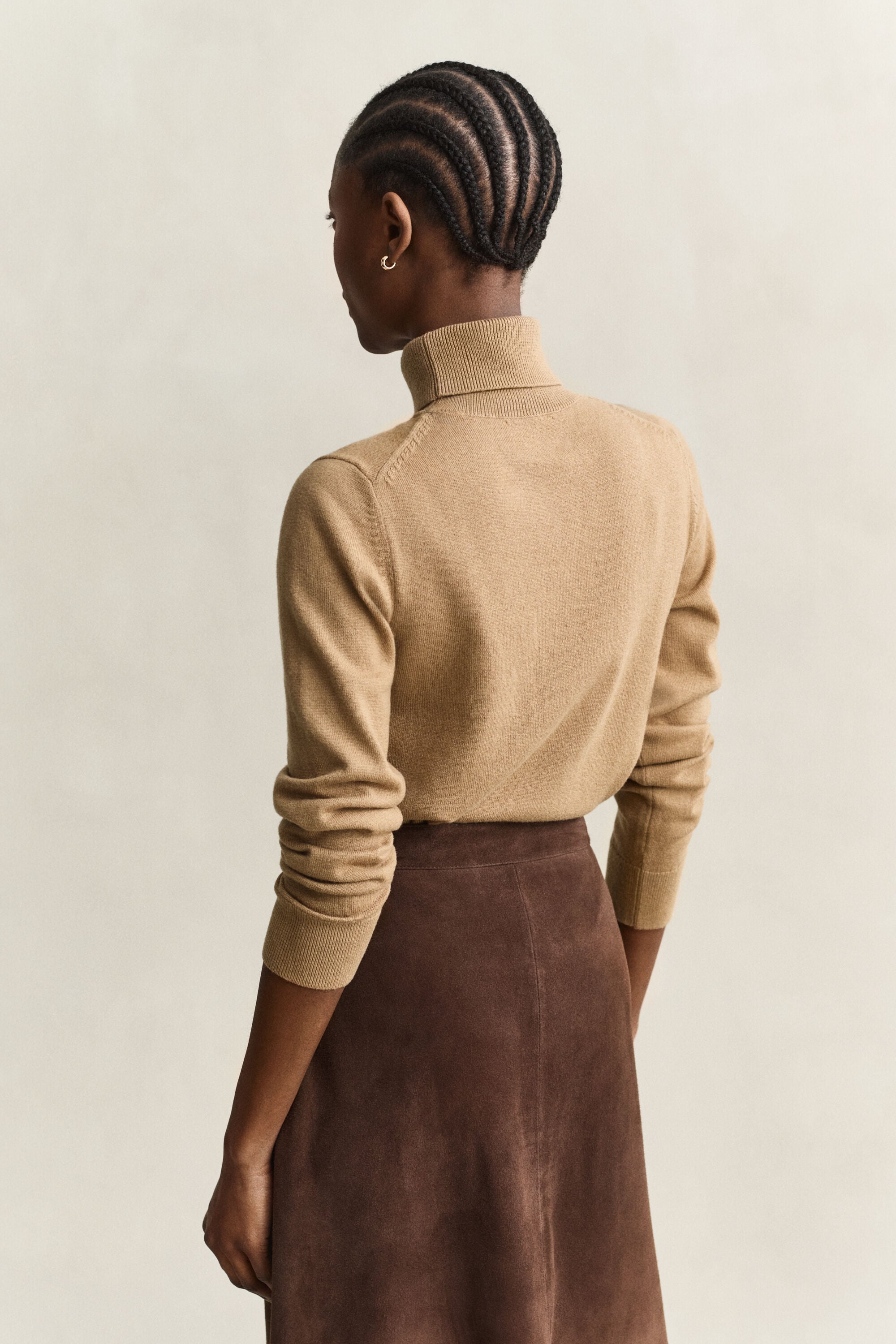 Wool Cotton Turtleneck Sweater