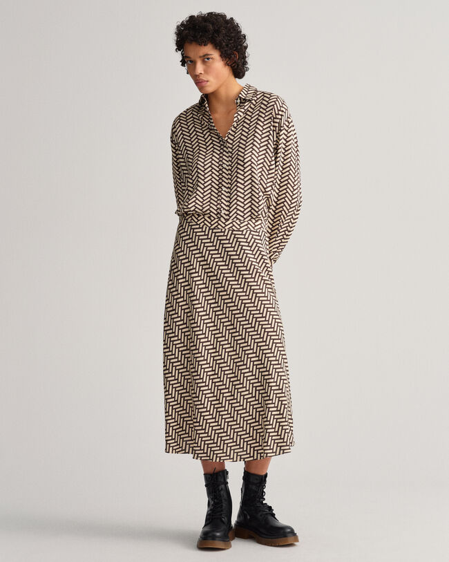 Geometric A-Line Skirt