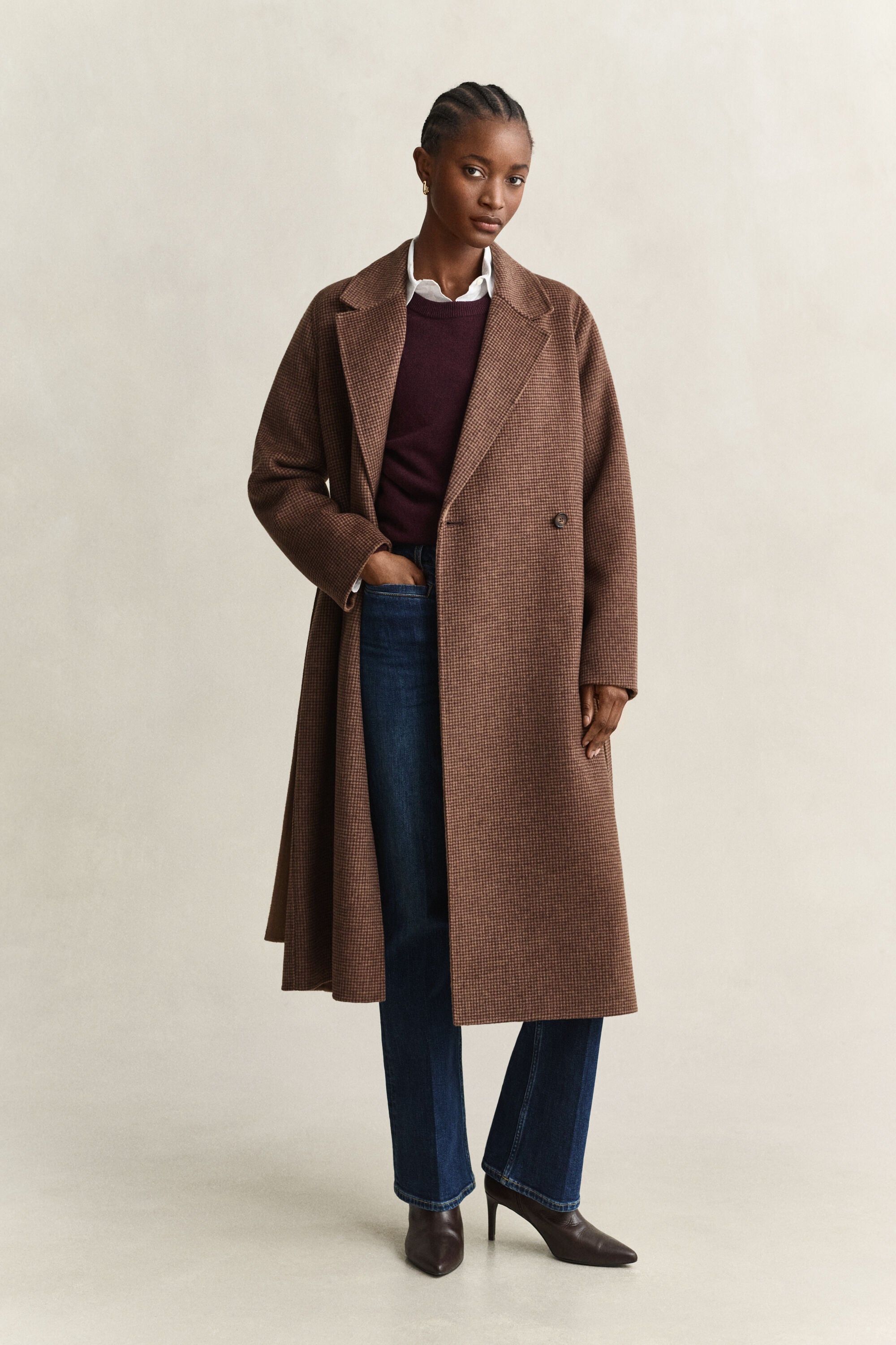 Handstitched Belted Coat