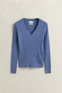Cable Knit V-Neck Sweater