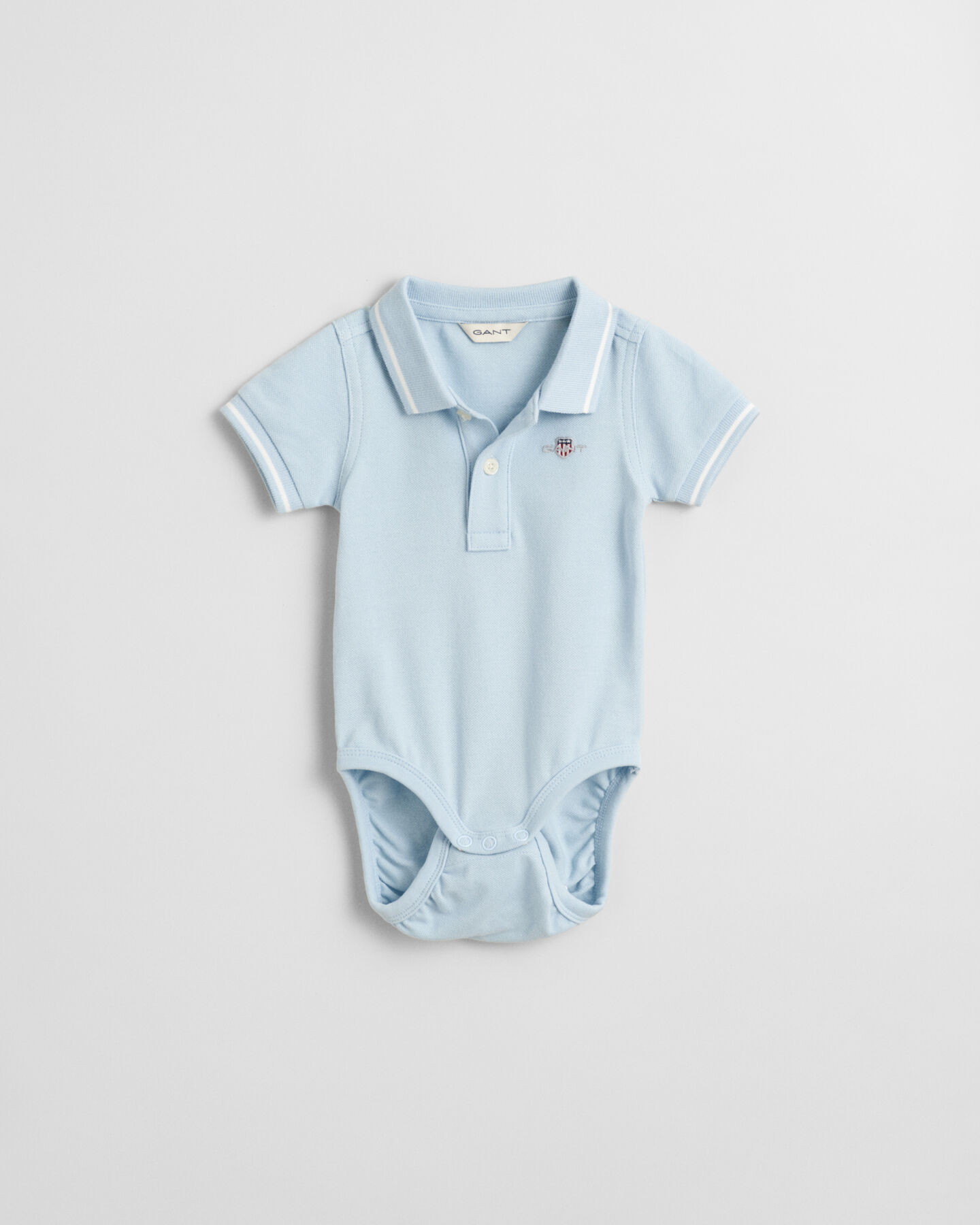 Baby Contrast Tipped Piqu&eacute; Bodysuit