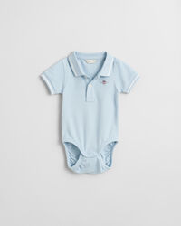 Baby Contrast Tipped Piqu&eacute; Bodysuit