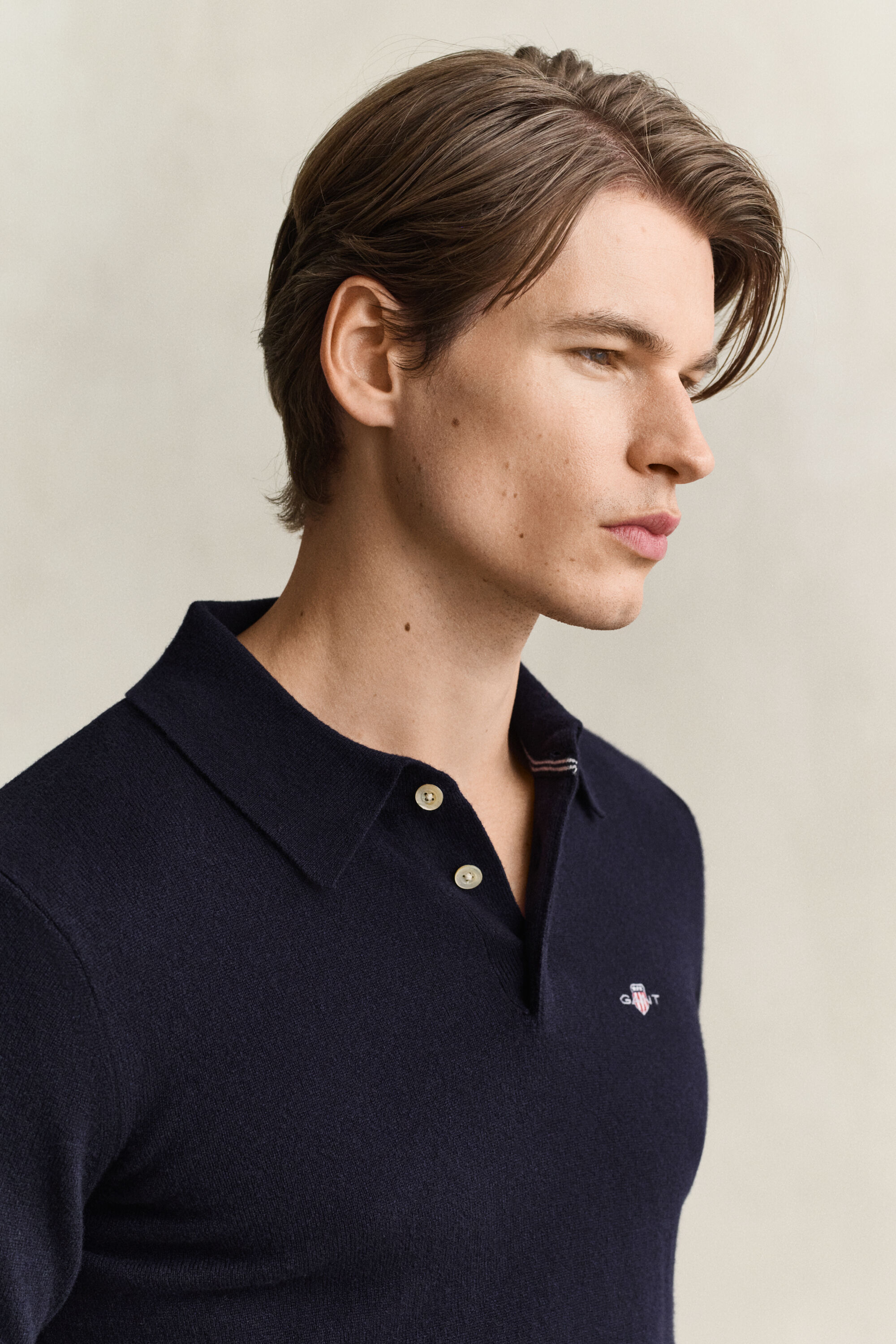 Superfine Lambswool Polo Sweater
