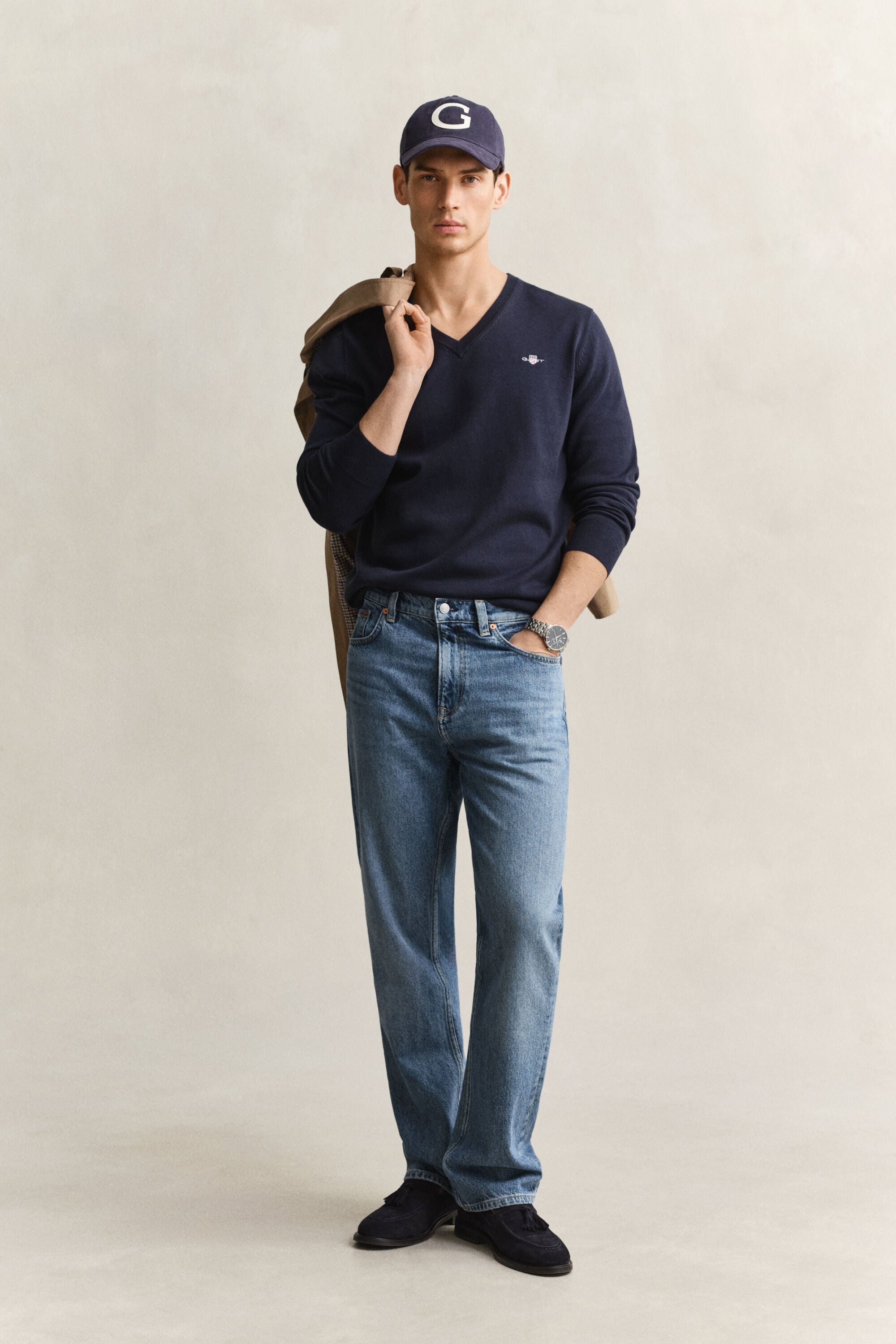 Cotton V-Neck Sweater