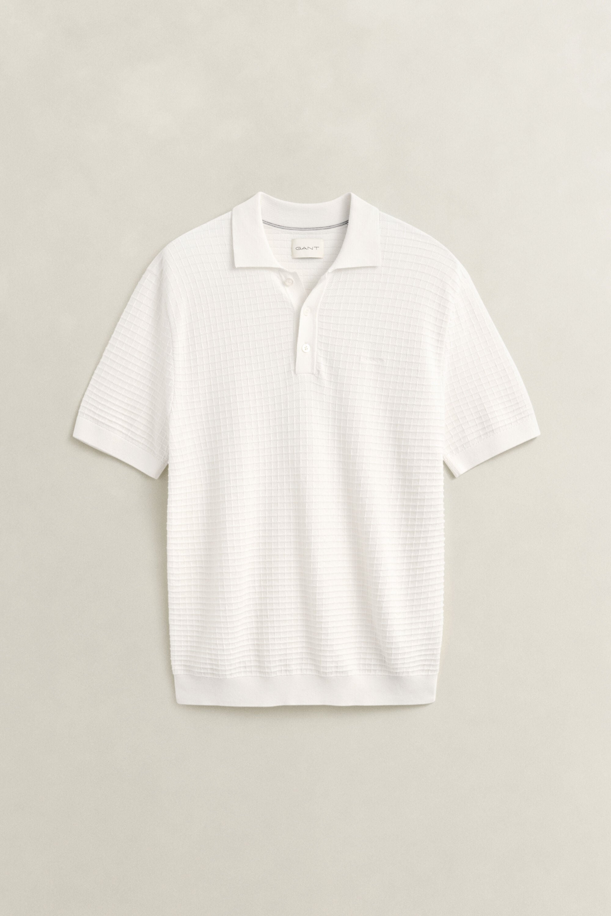 Textured Polo Sweater